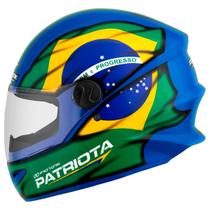 Capacete Moto Fechado R8 Patriota Viseira Cristal Inmetro Tamanho 58 - Pro Tork