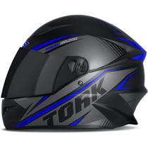 Capacete Moto Fechado R8 Pro Tork Lançamento Azul Viseira Fumê Tamanhos 56 58 60 Capacete Moto Fechado R8 Pro Tork Lançamento Azul Viseira Fumê Tamanhos 56 58 60