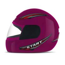 Capacete Moto Fechado Rosa Mixs Start Pro Tork 58