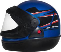 Capacete Moto Fechado San Marino Tittanium Azul tam 60- Taurus Capacete Moto Fechado San Marino Tittanium Azul tam 60- Taurus