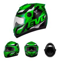 Capacete Moto Fechado Verde G8 EVO Viseira Cristal Inmetro Tamanho 60 CAP-719VD - Pro Tork