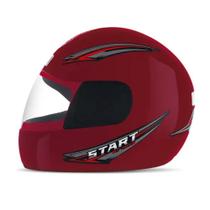 Capacete Moto Fechado Vermelho Mixs Start Pro Tork Masculino/Feminino 60