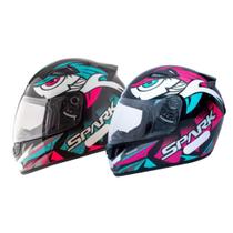 Capacete Moto Feminino Ebf Spark Dragon Tiffany E Rosa Par Capacete Moto Feminino Ebf Spark Dragon Tiffany E Rosa Par