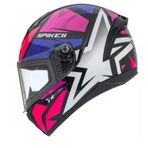 Capacete Moto Feminino Fechado Peels Spike 2 Nkd Preto Rosa