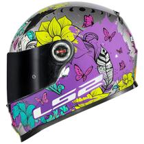 Capacete Moto Feminino Ls2 Ff358 Dreamcatcher Silver Yellow Capacete Moto Feminino Ls2 Ff358 Dreamcatcher Silver Yellow