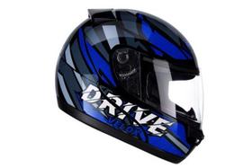 Capacete Moto Feminino Masculino Fechado FLY Drive Velox Preto e Azul