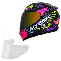 Capacete Moto Feminino Norisk Razor Circus Viseira Dourada Capacete Moto Feminino Norisk Razor Circus Viseira Dourada