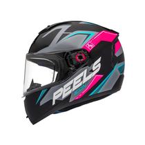 Capacete Moto Feminino Peels Icon Element Rosa Azul Fechado Capacete Moto Feminino Peels Icon Element Rosa Azul Fechado
