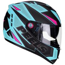 Capacete Moto Feminino Peels Icon Fast Verde Agua Fosco