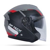 Capacete Moto Gp Tech Runner Aberto Vermelho Fosco