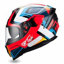 Capacete Moto Gp Tech Ultra Sv Fusion V2 Integral Fechado Vermelho / Azul Capacete Moto Gp Tech Ultra Sv Fusion V2 Integral Fechado Vermelho / Azul