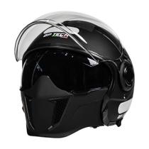 Capacete Moto Gp Tech Zoom Monocolor Preto Fosco Aberto