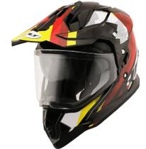 Capacete Moto Helt Cross Vision Glass Drakar C/Oculos Solar Capacete Moto Helt Cross Vision Glass Drakar C/Oculos Solar