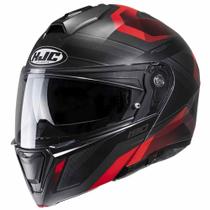Capacete Moto Hjc I90 Articulado Lark Vermelho E Preto Capacete Moto Hjc I90 Articulado Lark Vermelho E Preto
