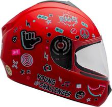 Capacete Moto Infantil Fly Young Live Vermelho