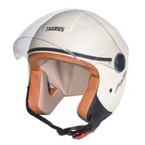 Capacete Moto Joy23 Aberto By Taurus Couro Beje