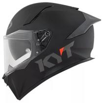 Capacete Moto Kyt R2R Plain Matte Black Preto Fosco