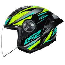 Capacete Moto Ls2 Aberto Airflow 2 Of616 Spoiler Draze Verde