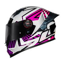 Capacete Moto Ls2 Ff358 Pro Estellar Preto Rosa Starwars Capacete Moto Ls2 Ff358 Pro Estellar Preto Rosa Starwars