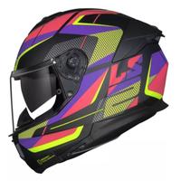 Capacete Moto Ls2 Ff808 Stream Ii Road Preto Rosa Amarelo