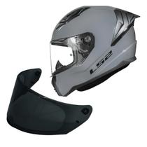 Capacete Moto Ls2 FF810 Vigo Cinza + Viseira Fume Capacete Moto Ls2 FF810 Vigo Cinza + Viseira Fume