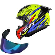 Capacete Moto Ls2 FF810 Vigo Flight Amarelo+Viseira Camaleao Capacete Moto Ls2 FF810 Vigo Flight Amarelo+Viseira Camaleao