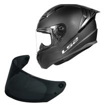 Capacete Moto Ls2 FF810 Vigo Preto Fosco + Viseira Fume