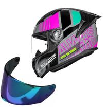 Capacete Moto Ls2 FF810 Vigo Shift Rosa + Viseira Camaleao
