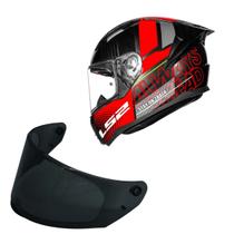 Capacete Moto Ls2 FF810 Vigo Shift Vermelho + Viseira Fume Capacete Moto Ls2 FF810 Vigo Shift Vermelho + Viseira Fume