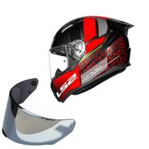 Capacete Moto Ls2 FF810 Vigo Shift Vermelho + Viseira Prata Capacete Moto Ls2 FF810 Vigo Shift Vermelho + Viseira Prata
