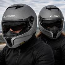 Capacete moto ls2 stream ii ff808 monocolor concrete cinza tam 58 feminino masculino Capacete moto ls2 stream ii ff808 monocolor concrete cinza tam 58 feminino masculino