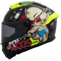 Capacete Moto Masculino Axxis Hummer B Baby Amarelo Spoiler