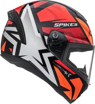 Capacete Moto Masculino Spike 2 1ST Preto Fosco e Vermelho