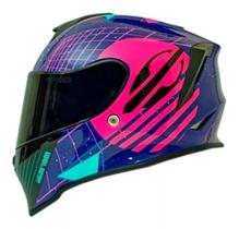 Capacete Moto Mormaii M1 Fechado Starry Roxo + Narigueira