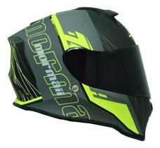 Capacete Moto Mormaii M1 Neon X Verde Fosco + Narigueira