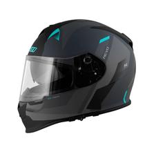 Capacete Moto Motociclismo Revo Vision Cinza/ Acqua - X11