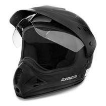 Capacete Moto Motocross Fechado Com Viseira Ebf Motard Solid