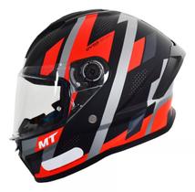 Capacete moto motoqueiro motoboy mt helmets stinger 2 register a5 preto/vermelho/cinza fosco