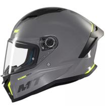 Capacete Moto Mt Stinger 2 Solid A12 Cinza Grey Brilhante