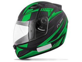 Capacete moto new spark flash tamanho 60/preto fosco/verde 1189060f10