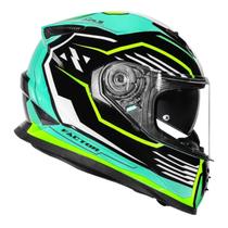 Capacete moto norisk ff302 soul ii factor black/yellow preto amarelo verde oculos solar interno