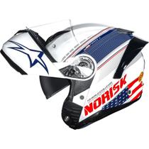 Capacete Moto Norisk Force II 2 Grand Prix Usa Escamoteável