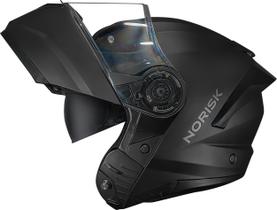 Capacete Moto Norisk Force2 Monocolor Preto Fosco Com Oculos