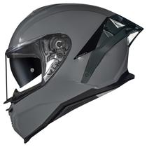 Capacete Moto Norisk Strada 2 Cinza Spoiler Fechado Oculos