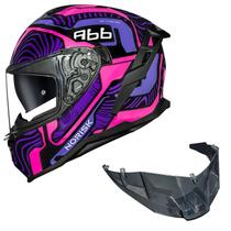 Capacete Moto Norisk Strada 2 Ii Fusion Roxo Rosa Preto