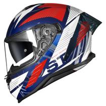 Capacete Moto Norisk Strada 2 ST Azul Spoiler Oculos