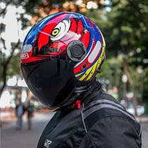 Capacete Moto Nzi Ringway Duo Ocelo Azul/Amarelo/Neon - 58 Capacete Moto Nzi Ringway Duo Ocelo Azul/Amarelo/Neon - 58