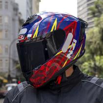 Capacete Moto NZI Trendy 3 Stream Flag Azul Escuro/Vermelho/Preto 58 Capacete Moto NZI Trendy 3 Stream Flag Azul Escuro/Vermelho/Preto 58