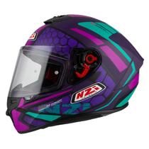 Capacete Moto NZI Trendy 3 Stream Overtaking Roxo/Rosa 60 Capacete Moto NZI Trendy 3 Stream Overtaking Roxo/Rosa 60