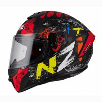 Capacete Moto NZI Trendy It Preto/Vermelho - 58